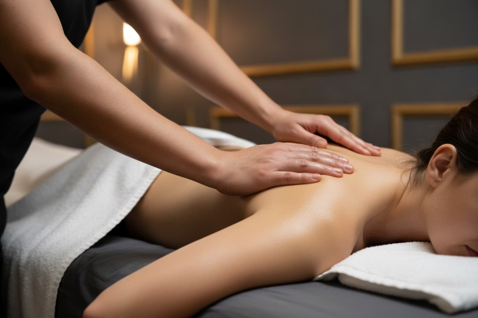 Therapeutic massage in progress